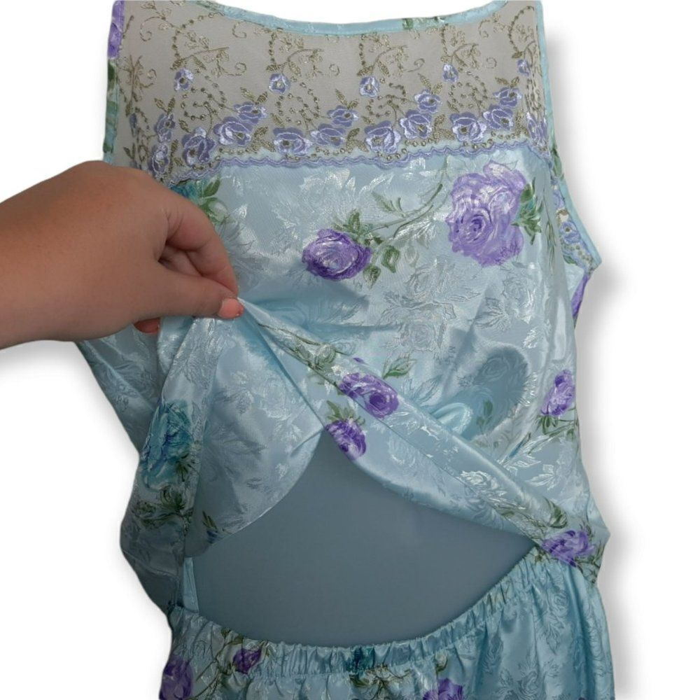 California Dynasty Vintage 2 Piece Floral Pajama Set size L - Picture 4 of 9